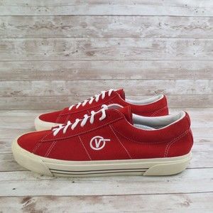 Vans Shoes Mens 13 Sneaker Red Low Top Lace Up Anaheim Factory Style Sid Nubuck